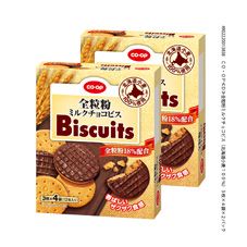 ＣＯ・ＯＰ 全粒粉ミルクチョコビス（北海道小麦１００％） ３枚×４袋×２パック