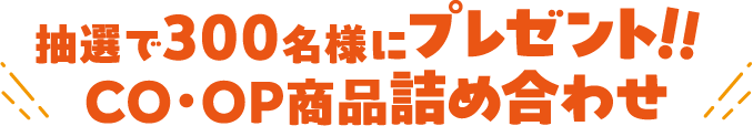 抽選で300名様にプレゼント！！co・op商品詰め合わせ