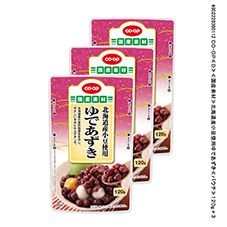ＣＯ・ＯＰ 北海道産小豆使用ゆであずき １２０ｇ×３｜商品情報 