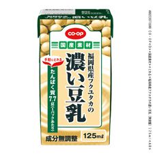 ＣＯ・ＯＰ 福岡県産フクユタカの濃い豆乳（無調整） １２５ｍｌ