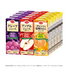 ＣＯ・ＯＰ １００％ジュースアソート（オレンジ＆温州みかん・アップル・グレープ） ２００ｍｌ×１５