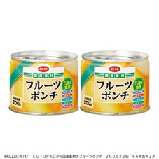 ＣＯ・ＯＰ フルーツポンチ（国産果実使用） ２００ｇ×２缶　