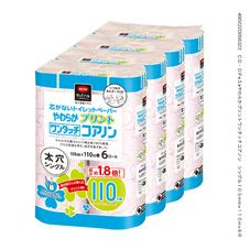 ＣＯ・ＯＰ やわらかプリントワンタッチコアノン　シングル １０５ｍｍ×１１０ｍ×６Ｒ×４