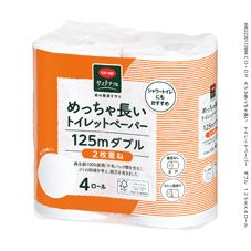 ＣＯ・ＯＰ めっちゃ長い　トイレットペーパー　ダブル １２５ｍ×４ロール