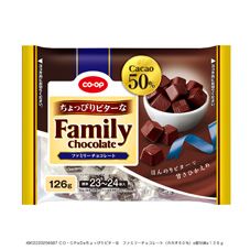 ＣＯ・ＯＰ ちょっぴりビターな　ファミリーチョコレート（カカオ５０％） １２６ｇ