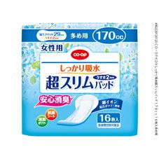 CO・OP しっかり吸水超スリムパッド 170cc16枚入多め用
