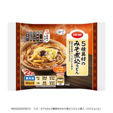 ＣＯ・ＯＰ ５種具材のみそ煮込うどん ２食入（３０２ｇ×２）