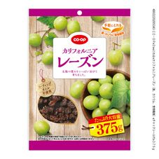 ＣＯ・ＯＰ カリフォルニアレーズン（鉄、カリウム、食物繊維） ３７５ｇ