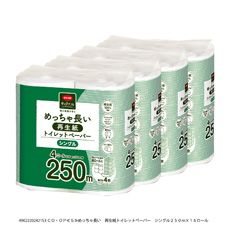 ＣＯ・ＯＰ めっちゃ長い　再生紙トイレットペーパー　シングル ２５０ｍ×１６ロール