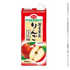 ＣＯ・ＯＰ 国産果実りんごジュース１００ １０００ｍｌ