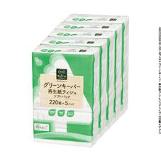 ＣＯ・ＯＰ グリーンキーパー　再生紙ティシュ（ソフトパック） ２２０組×２５パック