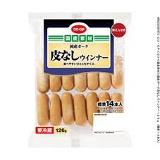 ＣＯ・ＯＰ 国産ポーク皮なしウインナー １２６ｇ（標準１４本入）