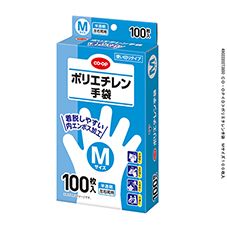 ＣＯ・ＯＰ ポリエチレン手袋　Ｍサイズ １００枚入
