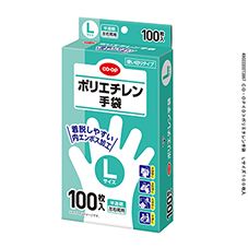 ＣＯ・ＯＰ ポリエチレン手袋　Ｌサイズ １００枚入