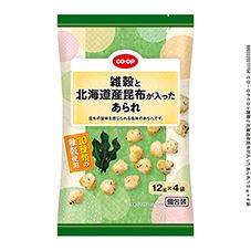 ＣＯ・ＯＰ 雑穀と北海道産昆布が入ったあられ １２ｇ×４袋