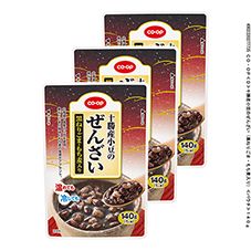 ＣＯ・ＯＰ 十勝産小豆のぜんざい（黒ねりごま・もち麦入り） １４０ｇ×３