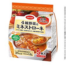 ＣＯ・ＯＰ ４種野菜と完熟トマトのミネストローネ ５食入