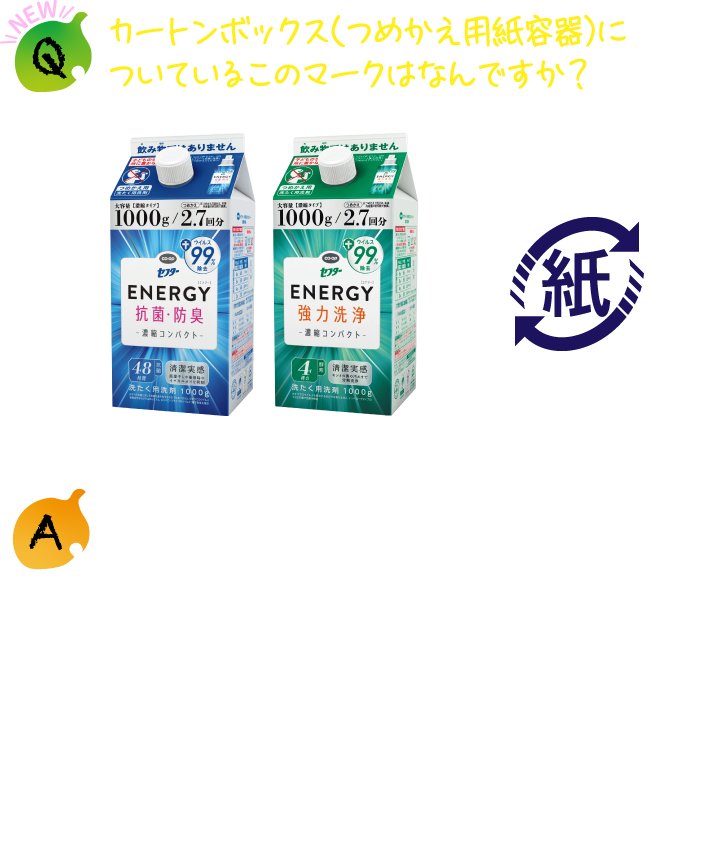 カートンボックス（つめかえ用紙容器）についているこのマークはなんですか？